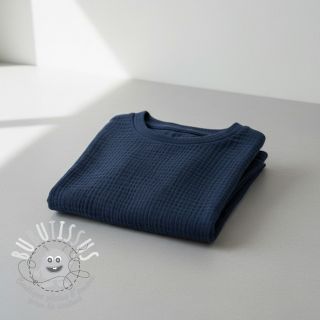 Tissu double gaze/mousseline navy