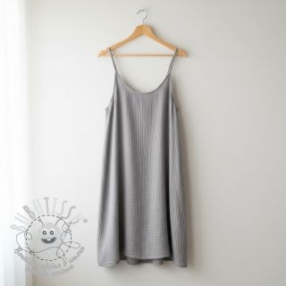 Tissu double gaze/mousseline grey