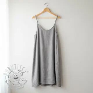 Tissu double gaze/mousseline grey