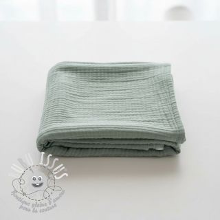 Tissu double gaze/mousseline dark mint