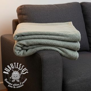 Fleece TEDDY DOUBLE SIDED old green