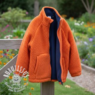 Fleece TEDDY DOUBLE SIDED tangerine
