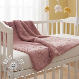 Fleece Paw prints powder pink