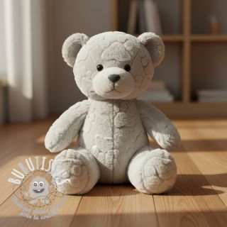 Fleece Paw prints ecru