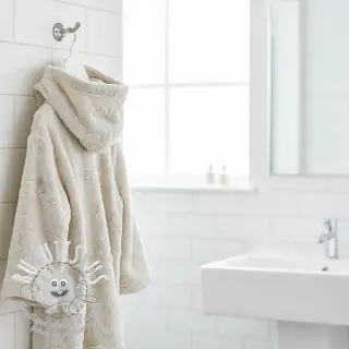 Fleece Paw prints ecru