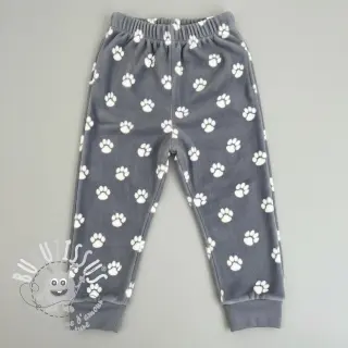 Polaire bien-etre Dog paw light grey