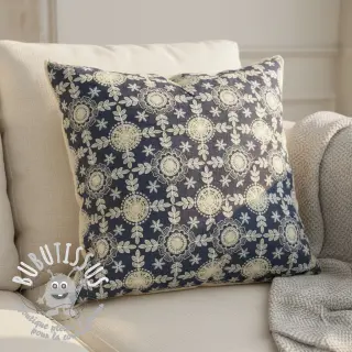 Tissu coton JEANS EMBROIDERY Niva design B