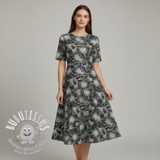 Tissu coton JEANS EMBROIDERY Lisa design C