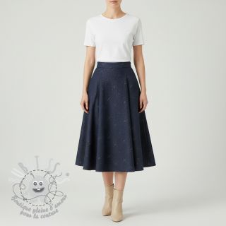 Tissu coton JEANS Glitter small dots