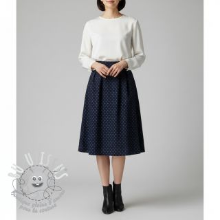 JEANS JACQUARD Ragged dots jeans