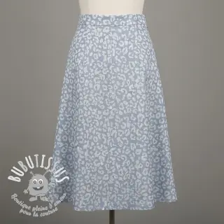 JEANS JACQUARD Animal skin light blue