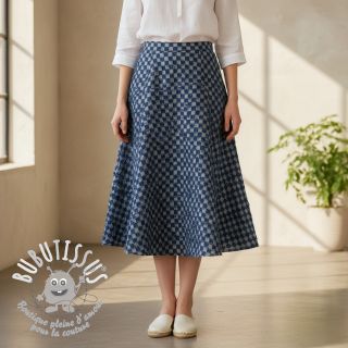 JEANS Check Jacquard DARK BLUE