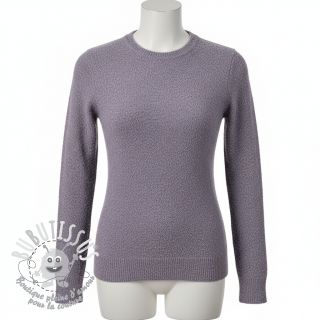 Tissu tricot Paris bouclé lilac
