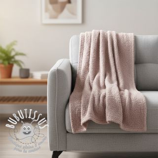 Tissu tricot Paris bouclé rose