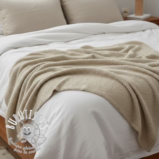 Tissu tricot Paris bouclé natural