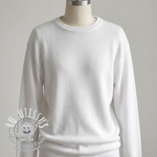 Tissu tricot BABY KNIT white