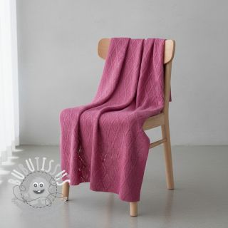 Tissu maille tricot jacquard Diamond pink