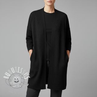 Tissu maille tricot jacquard Diamond black