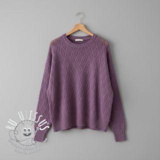 Tissu maille tricot jacquard Diamond lavender