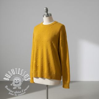Tissu tricot BIG KNIT DOT ochre