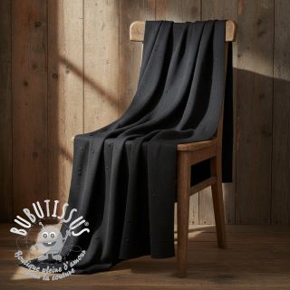 Tissu tricot BIG KNIT DOT black