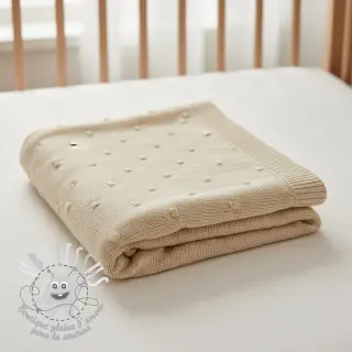 Tissu tricot BIG KNIT DOT naturals