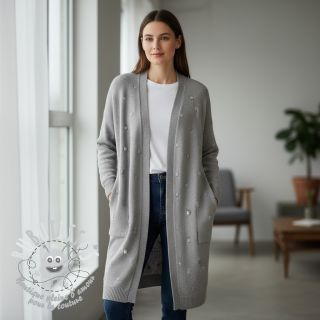 Tissu tricot BIG KNIT DOT grey