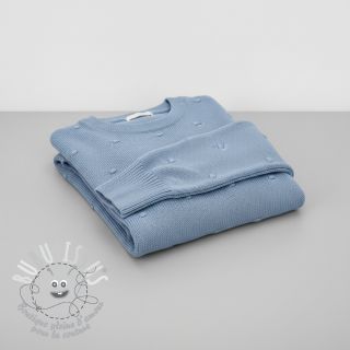 Tissu tricot BIG KNIT DOT blue