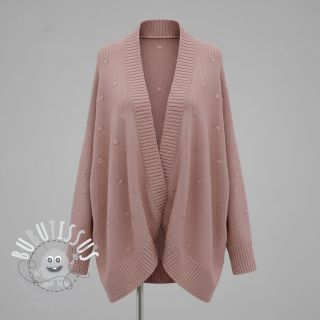Tissu tricot BIG KNIT DOT old pink