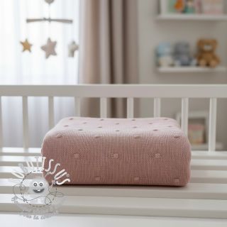Tissu tricot BIG KNIT DOT old pink