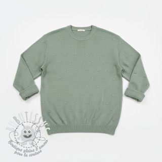 Tissu tricot BIG KNIT DOT old green