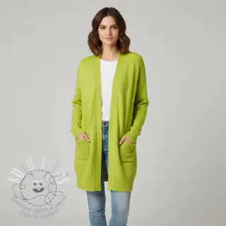Tissu tricot BIG KNIT DOT bright green