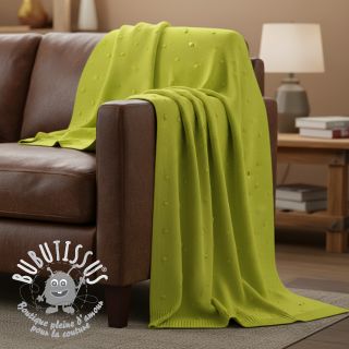 Tissu tricot BIG KNIT DOT bright green