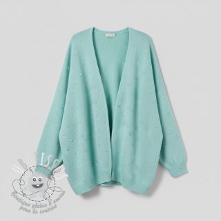 Tissu tricot BIG KNIT DOT mint