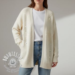 Tissu tricot BIG KNIT DOT off white