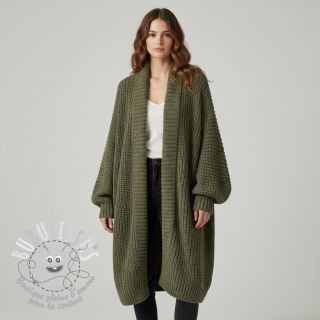 Tissu tricot BIG KNIT camo green