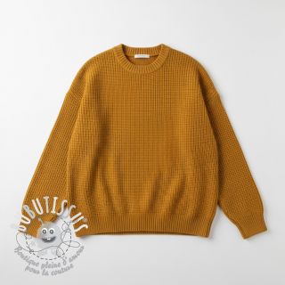 Tissu tricot BIG KNIT mustard