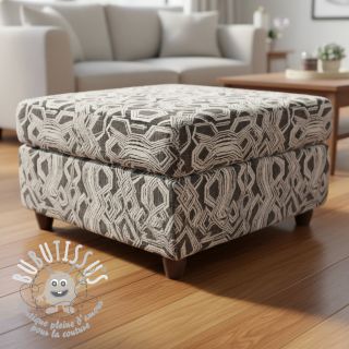 Tissu maille tricot jacquard Comfy Broken checks black