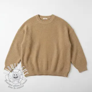 Tissu tricot BIG KNIT beige