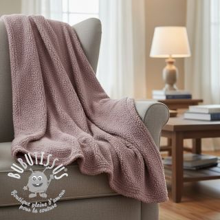 Tissu de manteau TEDDY dark powder