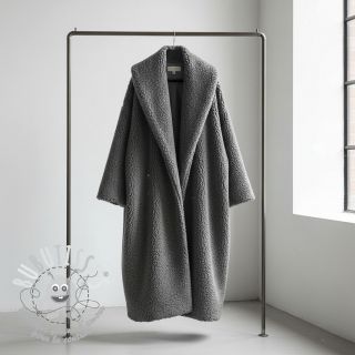 Tissu de manteau TEDDY grey