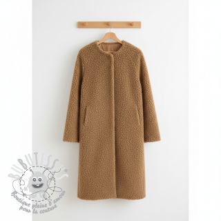 Tissu de manteau TEDDY camel