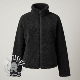 Tissu de manteau TEDDY black