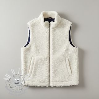 Tissu de manteau TEDDY ecru