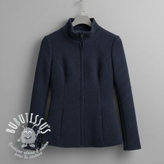 Tissu de manteau DOUBLE FACE WITH JERSEY dark blue