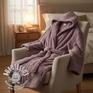 Tissu de manteau TEDDY Hearts in hearts mauve