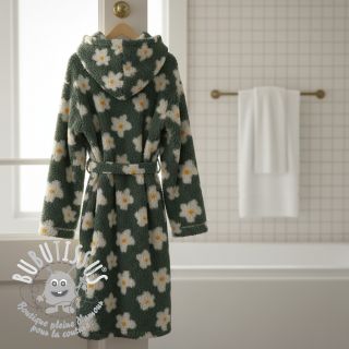 Tissu de manteau TEDDY Daisy old green