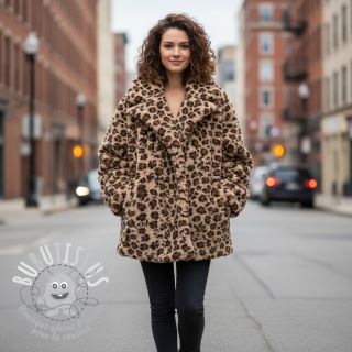 Tissu de manteau TEDDY Panthera light sand