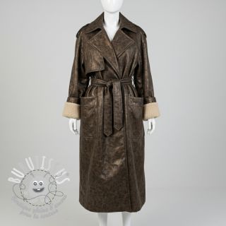 Tissu de manteau Panther Glammy Teddy Lammy brown