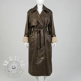 Tissu de manteau Panther Glammy Teddy Lammy brown